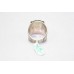 Oxidized Ring Silver 925 Sterling Unisex Green Malachite Gem Stone B 808